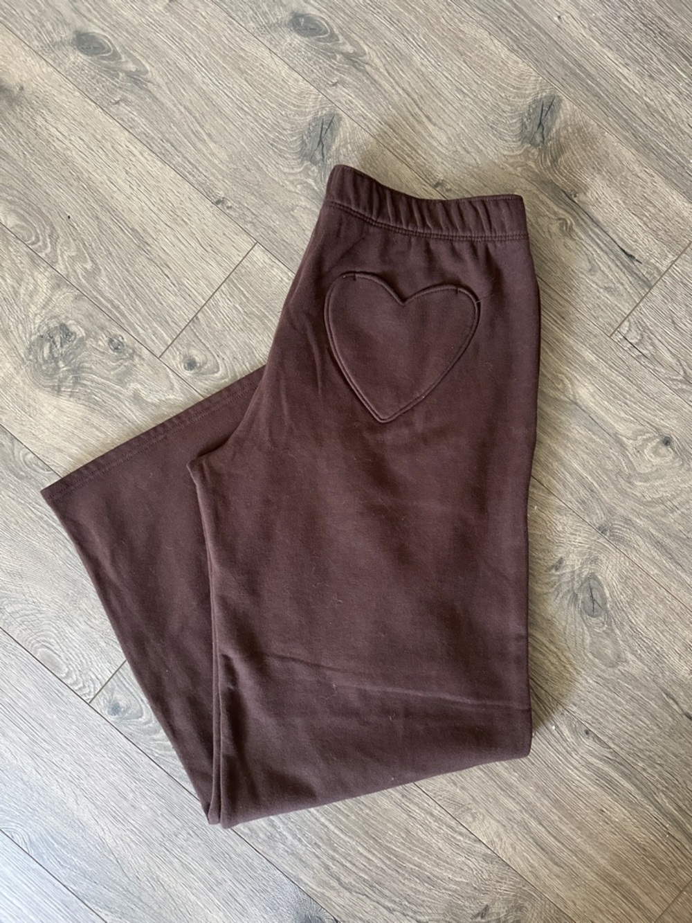 Hollister Brown Fleece Lounge Pants with Elastic Waist